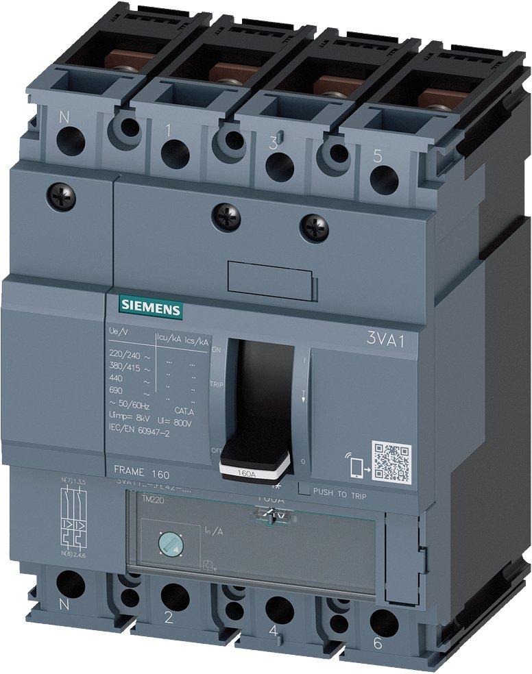 Leistungsschalter 3VA1 IEC 160 Frame 4p In= 20 A Icu= 25 kA - Anlagenschutz