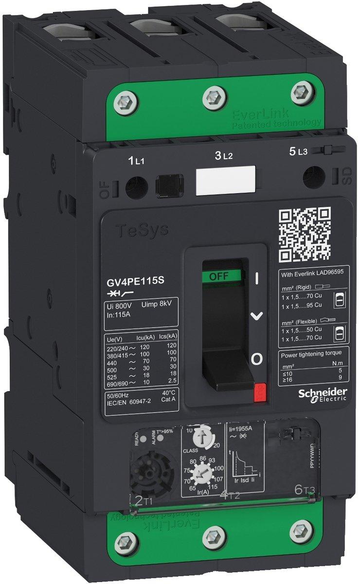 Motorschutzschalter TeSys GV4 50A 3p 25kA EvLink Kipphebel