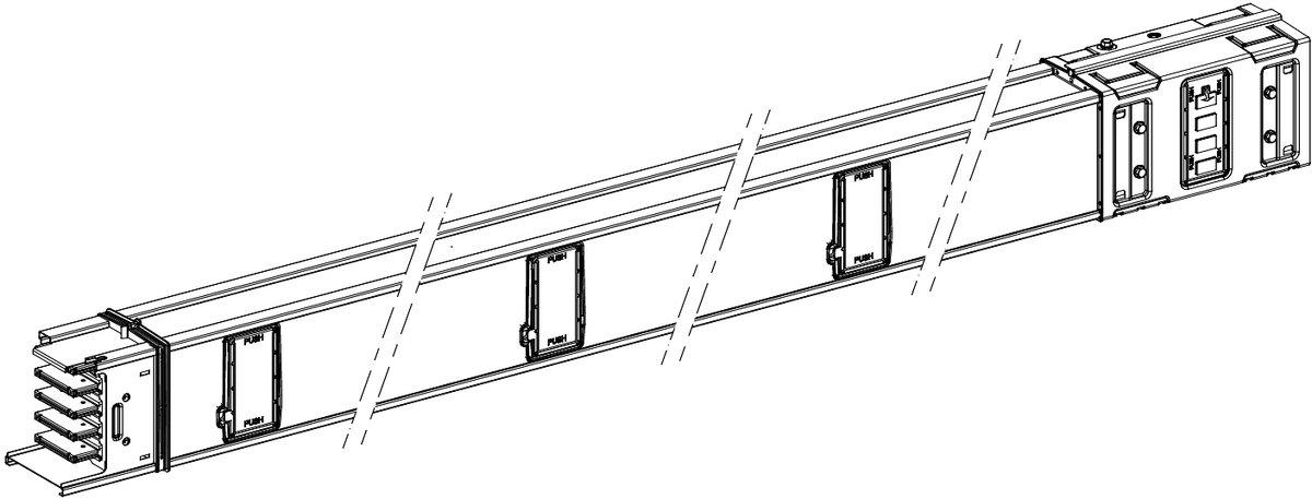 KSA gerades Element 500A 3m 6Abgänge