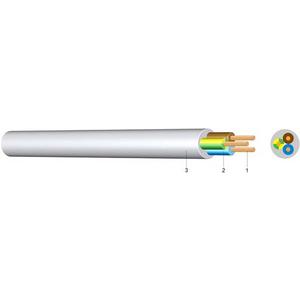 PVC Schlauchleitung mittel YMM-O 2x1 hellgrau Eca 50m Bund