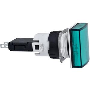 Leuchtmelder Ø 16 rechteckig IP 65 grün Integral LED 24 V Stecker