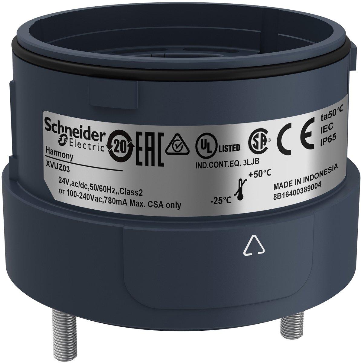 Direktmontageplatte Harmony XVU modular 2 x M4 60mm sw IP65 24V ACDC 110-240V AC