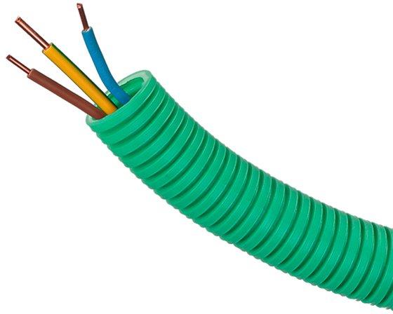 PXS 20 halogenfrei vorverdrahtet mit H07Z-U 3x1,5 gn/ge+bl+br 300m Trommel