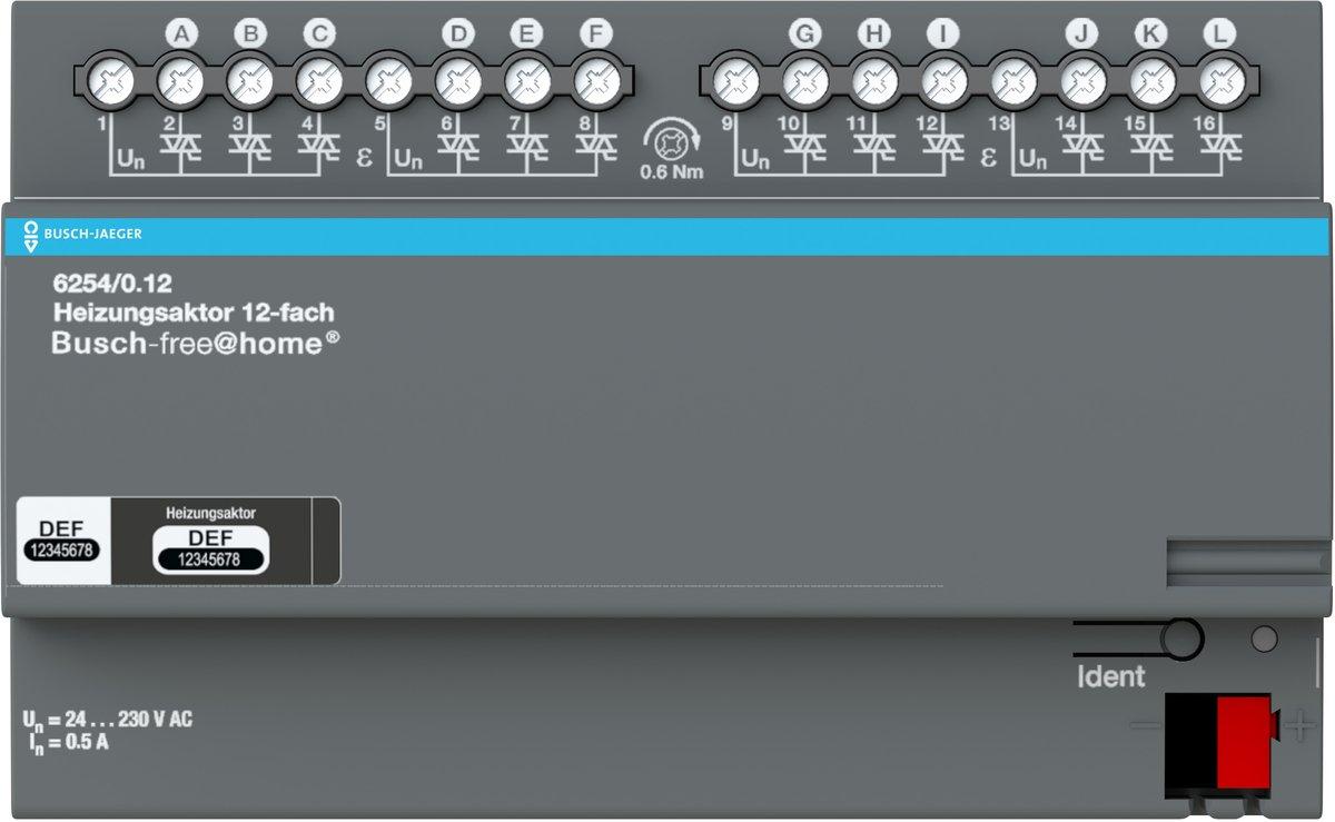 Heizungsaktor 12-fach Busch-free@home REG-Aktoren
