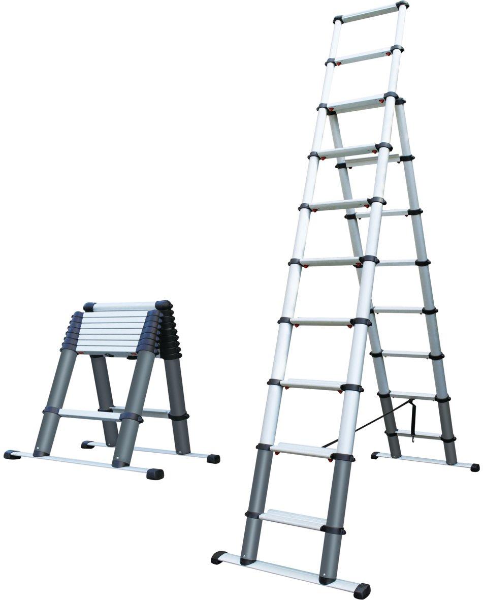 Aluminium Teleskop Stehleiter 10 Stufen