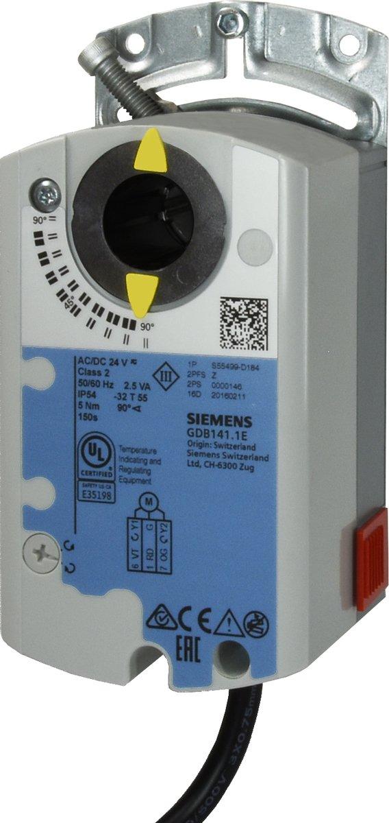 Luftklappen-Drehantrieb AC 230 V 2-Punkt/3-Punkt 5 Nm 150 s 2 Hilfsschalter