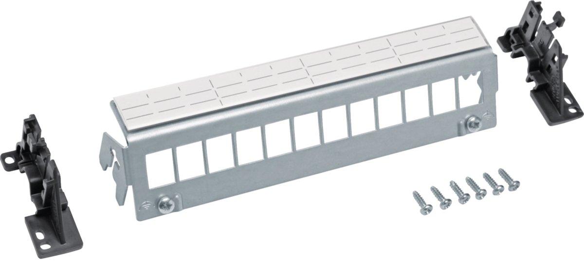 Patch-Panel universal 12-fach für Hutschiene/geschraubt