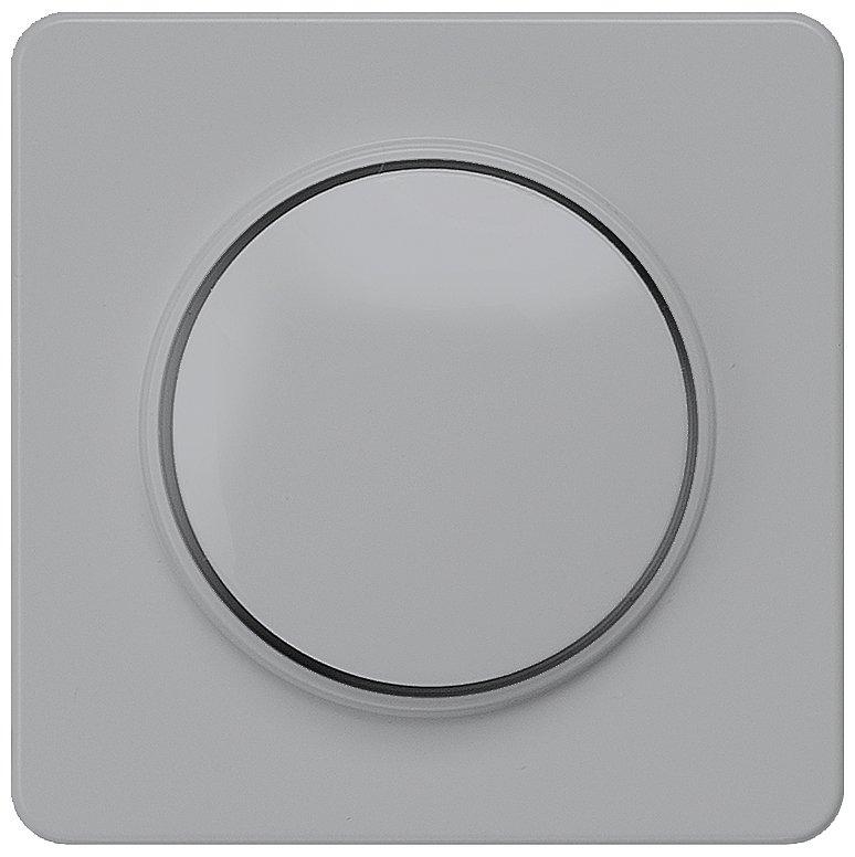 DELTA profil silber Abdeckungplatte für Dimmer mit Drehknopf 65x 65mm