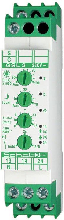 Grenzwertschalter für Licht (Beschattung/Dämmerung) 230VAC 2 Schließer 10A