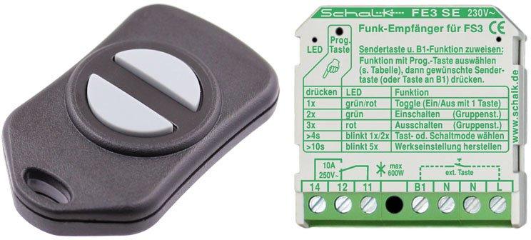 Mini-Funk-Set bestehend aus FE3 SE 230VAC und FS3 HS 2