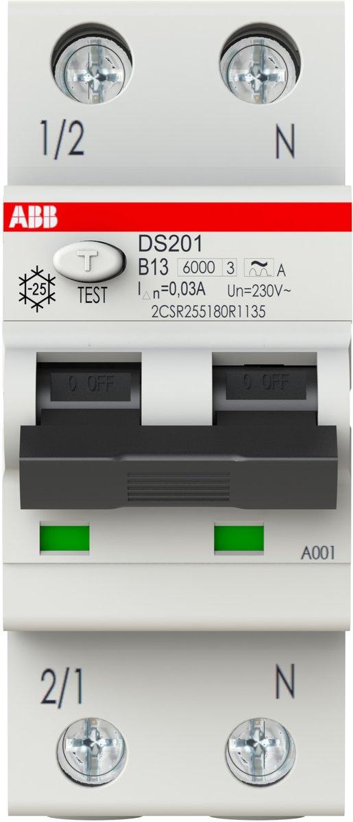 FI/LS Typ A 1+N-polig Charakteristik B Bemessungsstrom 13A 30mA 6kA