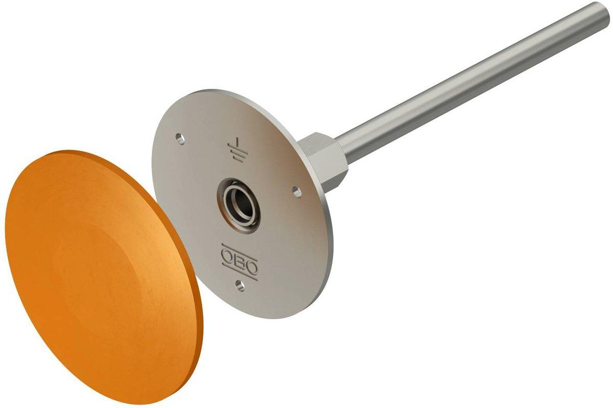 Erdungsfestpunkt mit Achse und Doppelgewinde M10/M12 V4A