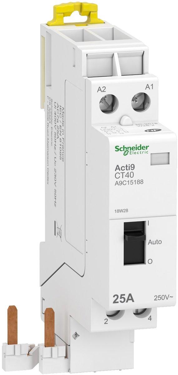 Acti9 CT40 Vorwahlschütz Modul Handbetätigung 2-polig 2 Schließer 230V AC / 25 A