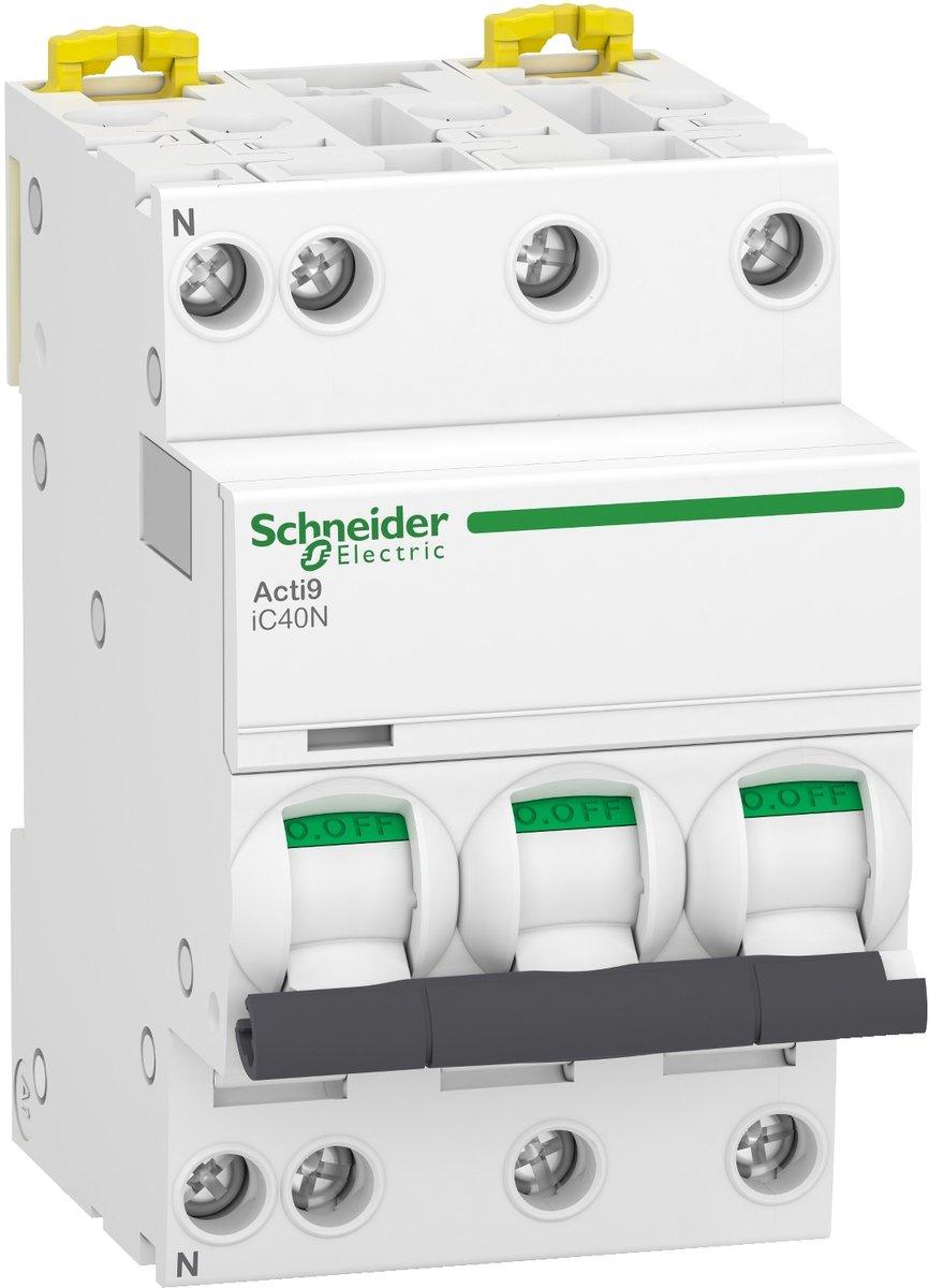 LS-Schalter Acti9 iC40N 3P+N 10A B Kurve 6kA/10kA
