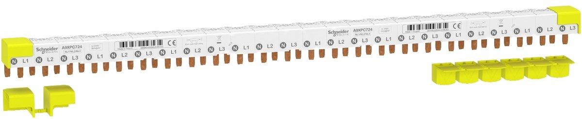 Acti9 Kammschiene GELB 3+N für 80 A - 24 Module