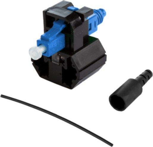 OpDAT FAST Hybrid Steckerbausatz LC UPC OS2 10 Stück für Adern Ø 0,25 + 0,9 mm