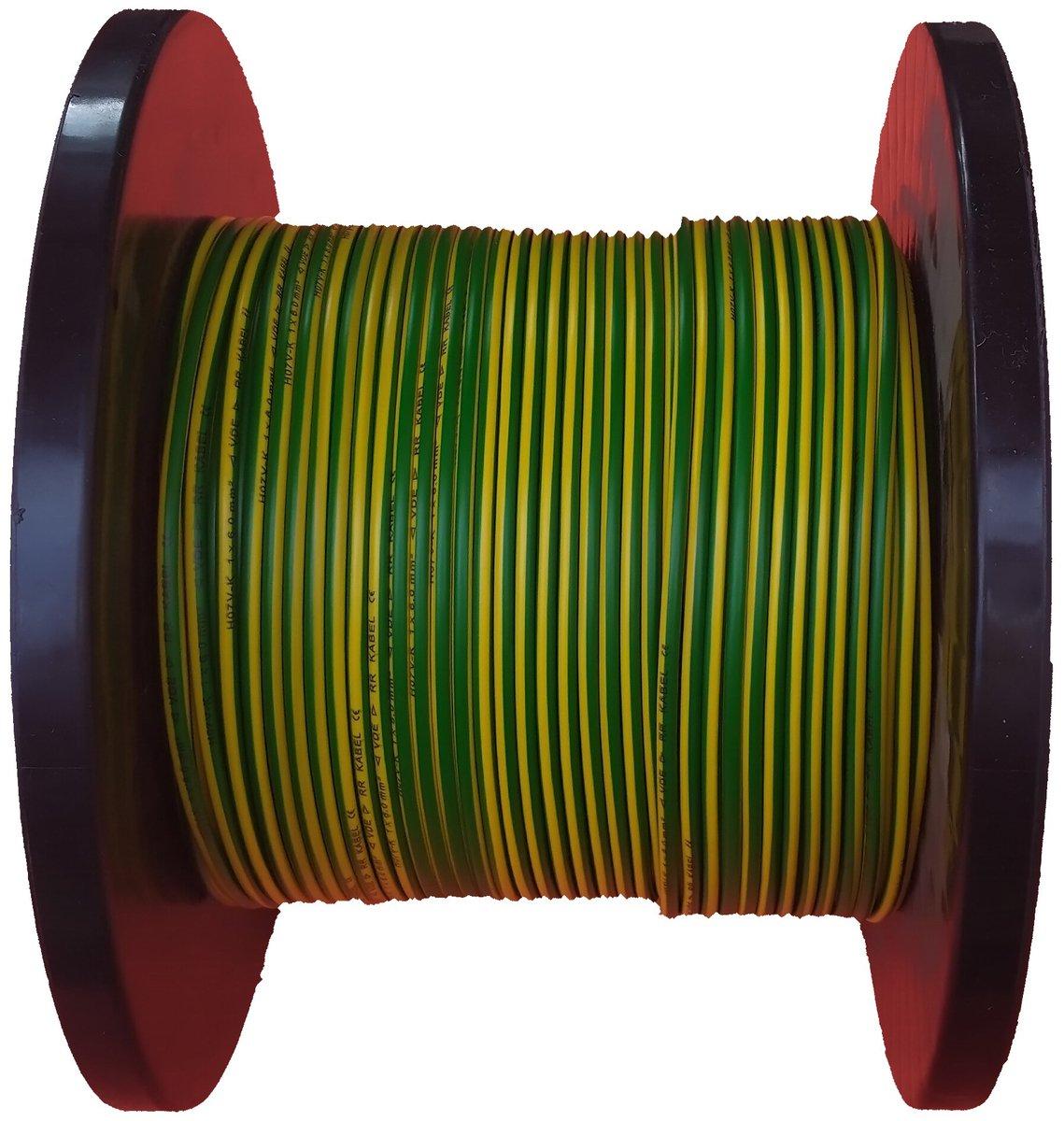 PVC - Verdrahtungsleitung gelb/grün Spule 150 m