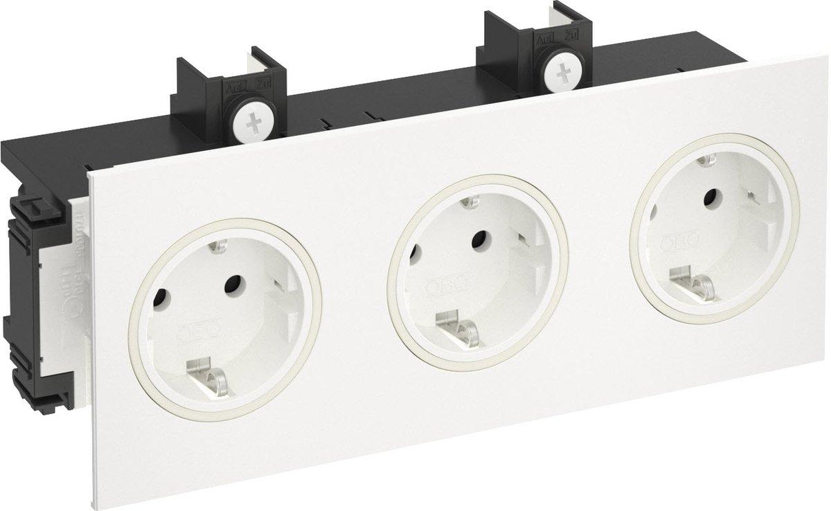 Kanalsteckdose SIGNA IN 3-fach Steckdose RAL 9010