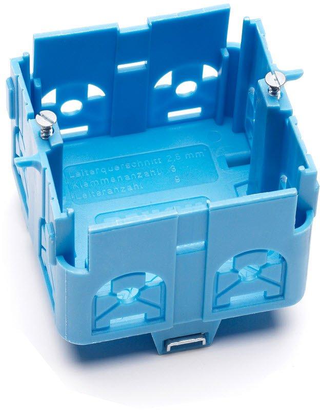 Geräteeinbau Brüstungskanal SIGNO Geräteeinbaudose blau