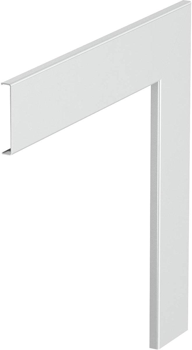 Oberteil für Flachwinkel 400x80mm Alu reinweiß 9010