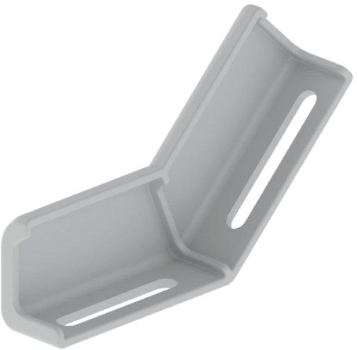 Winkelverbinder steigend lichtgrau RAL7035 60 U23X