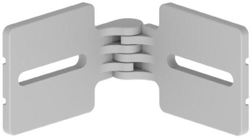 Horizontales Gelenkstück lichtgrau RAL7035 85 U23X