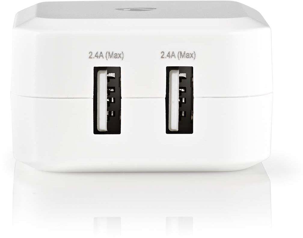 Netzladegerät mit 2 USB-A-Ausgänge WCHAU484AWT weiß