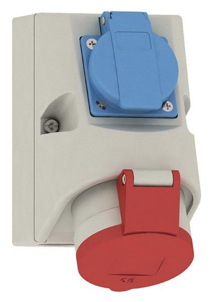 Kombi-Wandsteckdose CEE 5x16 inkl. Schuko 1010-QC