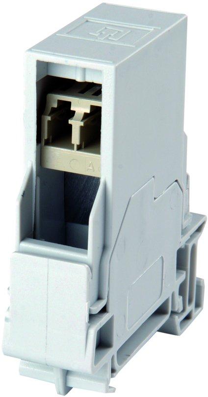 STX Tragschienen-Verbinder inkl. LC Duplex Kupplung Singlemode