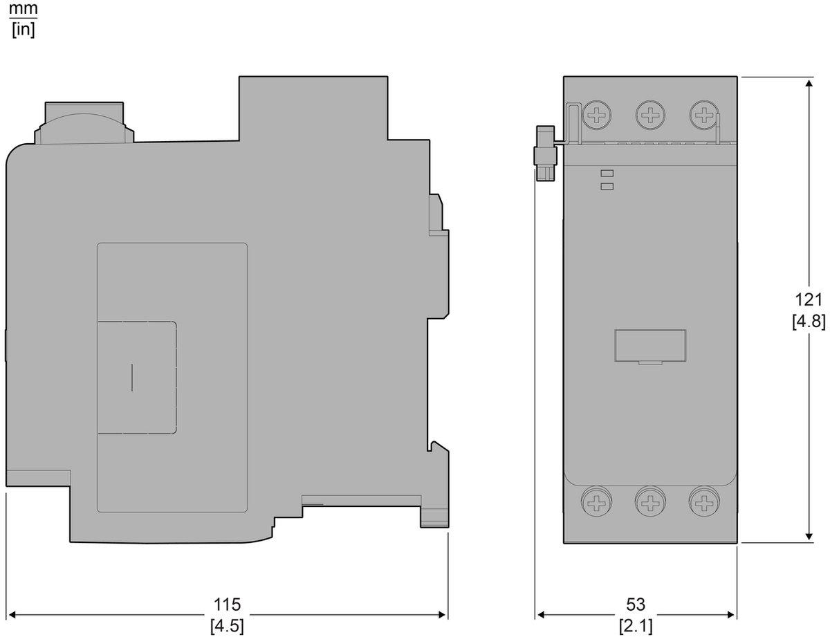 Direktstarter 9 A 4 kW TeSys island Analyse Lastabgang