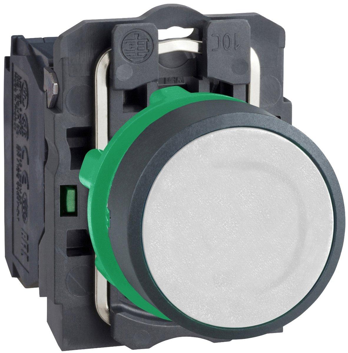 Drucktaster Harmony XB5 Kunststoff weiß unbeschriftet 22mm tastend 1S