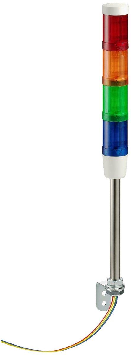 Signalsäule ohne Buzzer+4 Leuchteinheiten Ø 45mm 24 V AC/DC