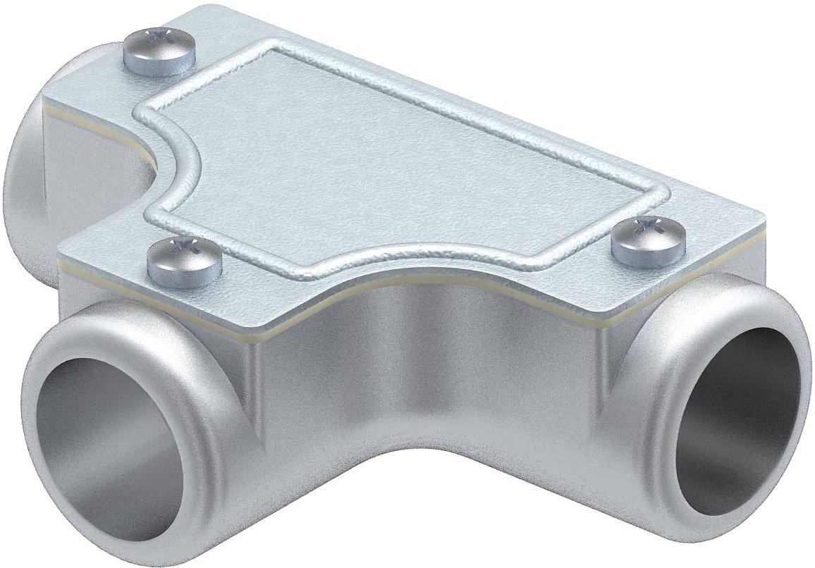 Kontroll-T-Stück ohne Gewinde Durchmesser 25mm AlG