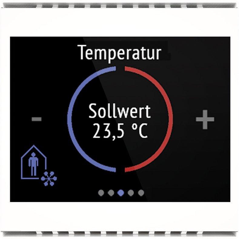 KNX 55x55mm CALA v3 mit Temperaturfühler weiß