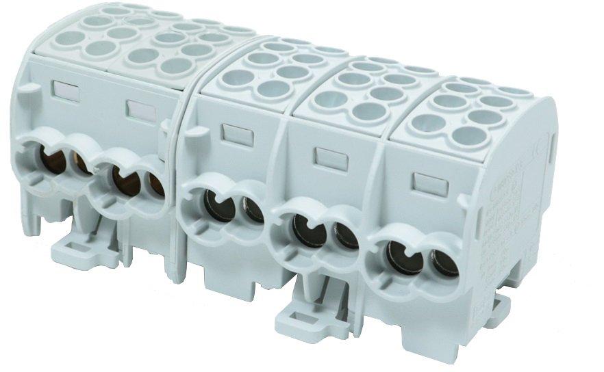 Hauptleitungsklemme ZK 25/4 3X4+1X8 CU grau-grau-grau-grau