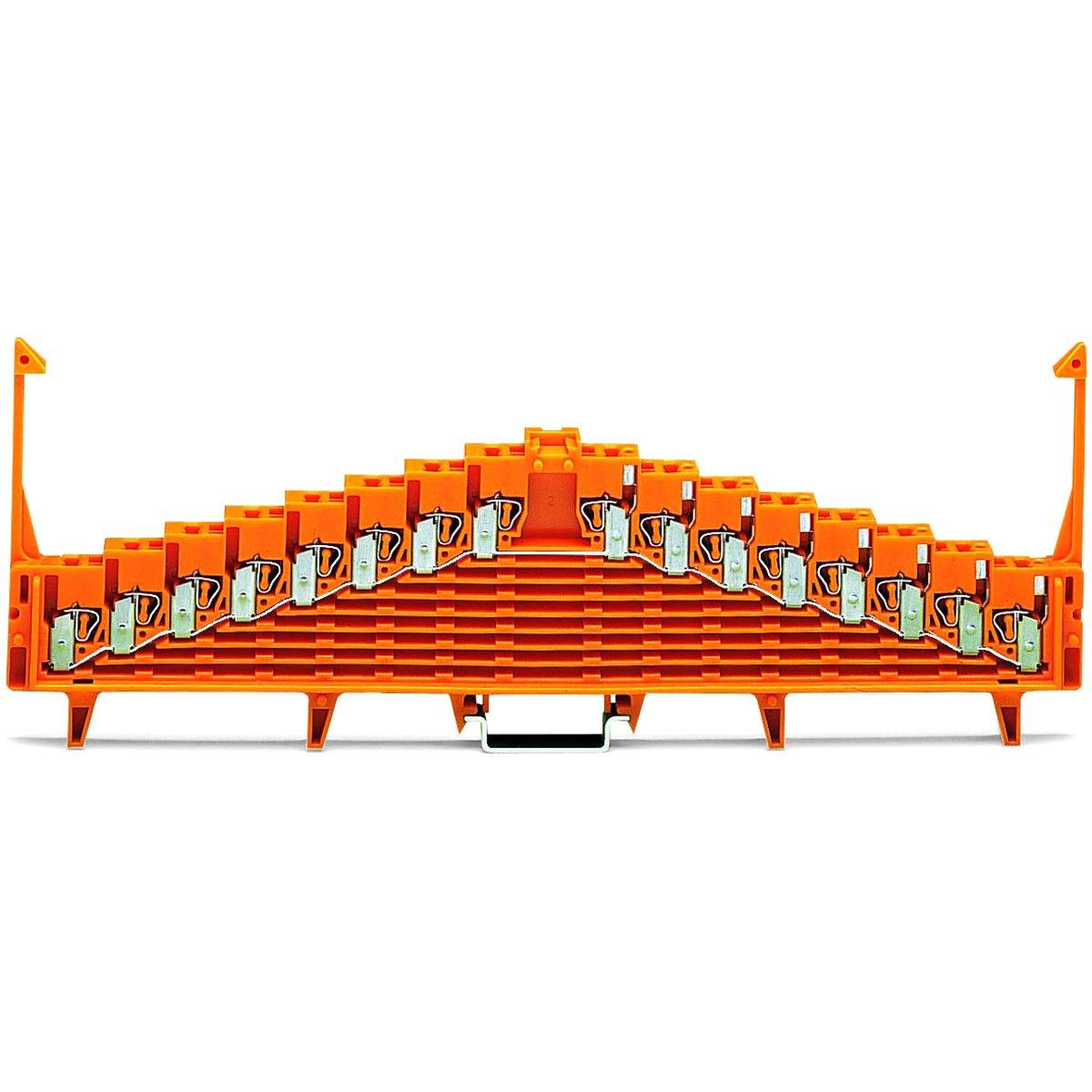 8-Etagen-Potentialklemme Aufdruck: a-b-c-d-e-f-g-h--h-g-f-e-d-c-b-a orange
