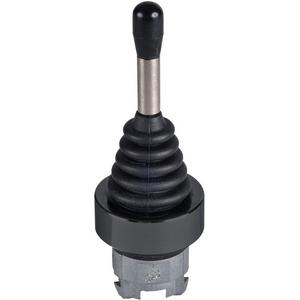 Joystick 2 Richtungen Ø 22 mit Rückz. Nullst. Frontring schwarz Metall