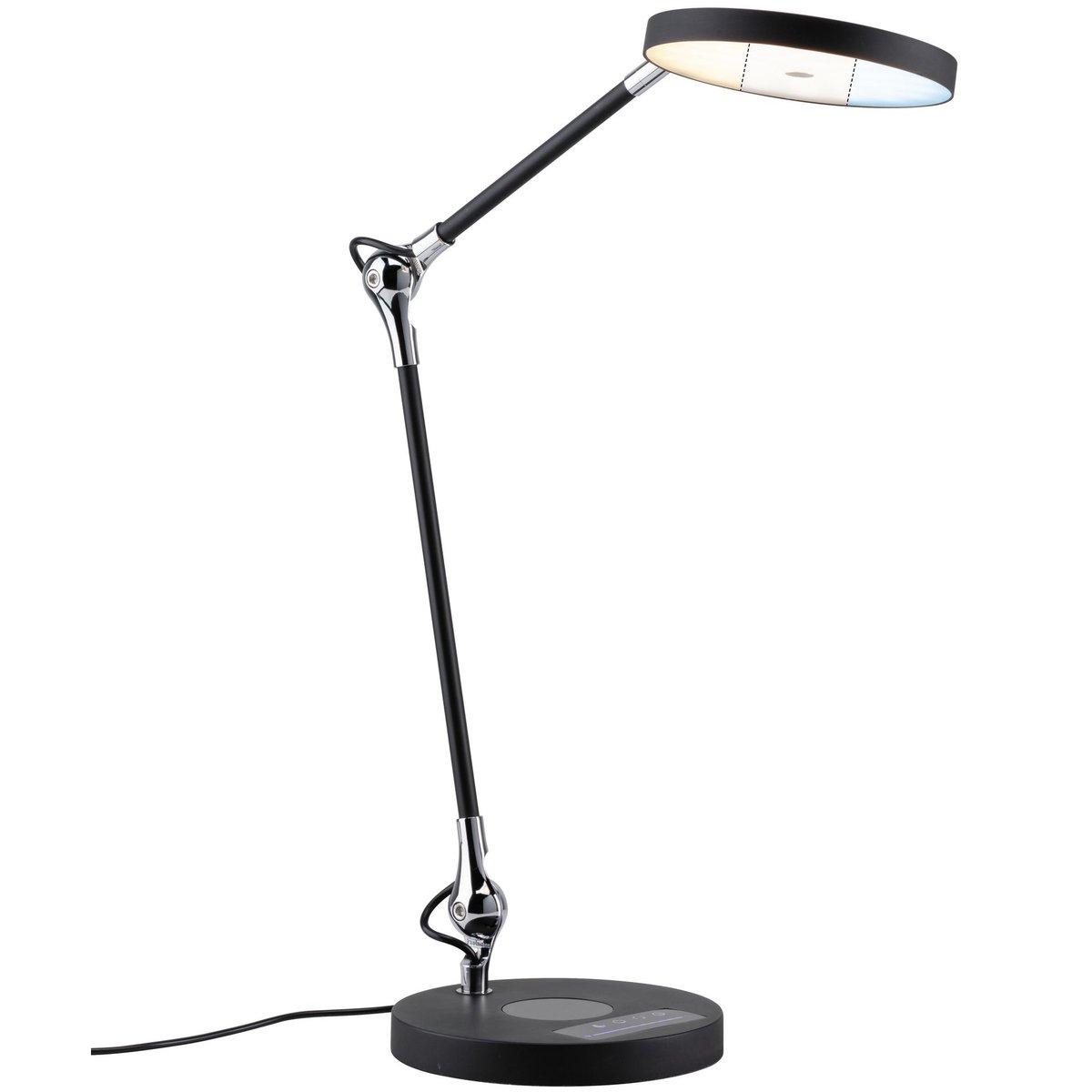 Schreibtischleuchte Numis LED Deskl 5W schwarz QI tunable-white dimmbar