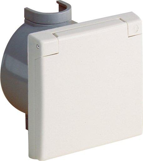 PERILEX-UP-Steckdose mit Wanddose 16A IP44 weiß