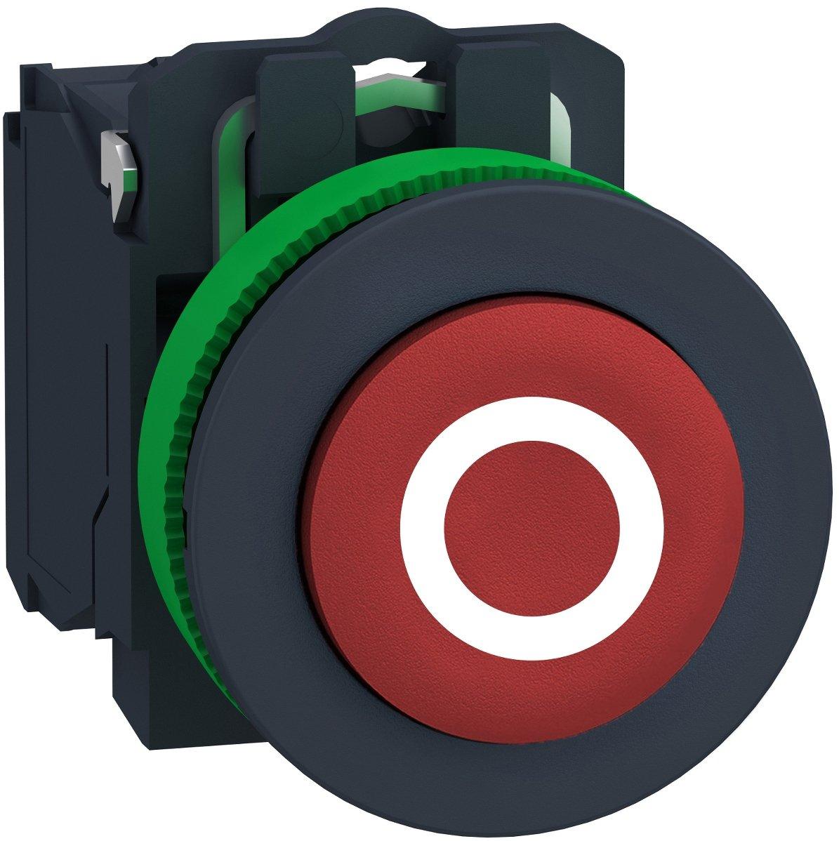 Drucktaster flacher Einbau vorstehend Kunststoff rot 30 mm Schutzart IP69K