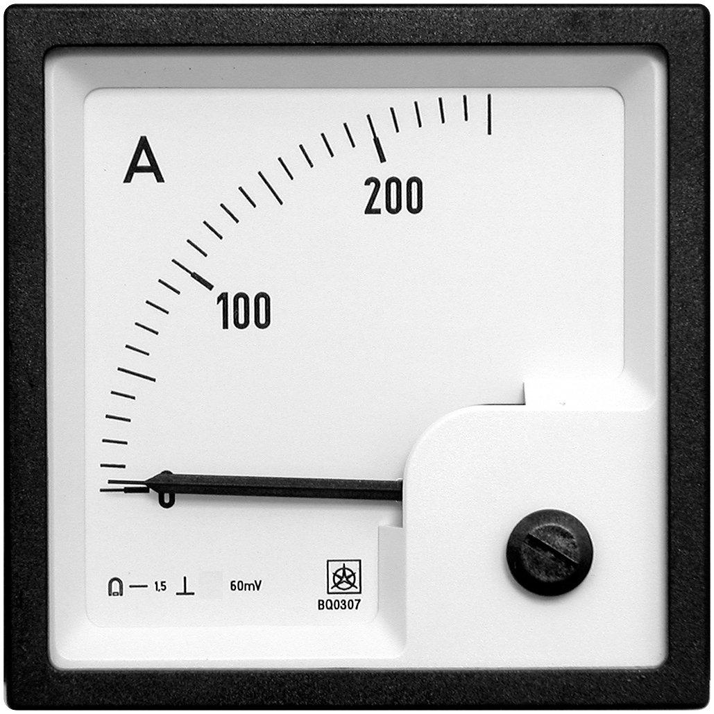 Amperemeter  ohne Skala 0-1 mA 72x72mm DC