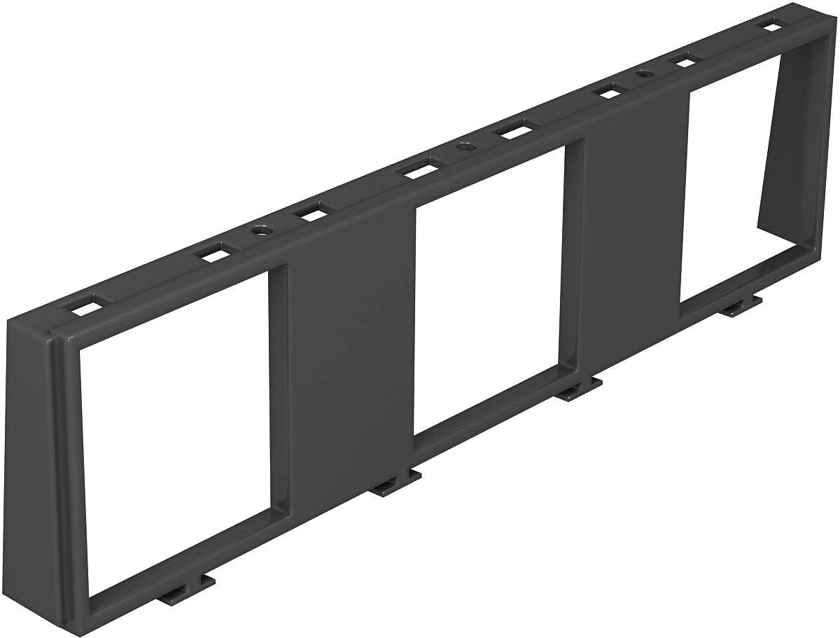 Einbaurahmen für 3 x 1 Modul 45 PC/ABS graphitschwarz 9011