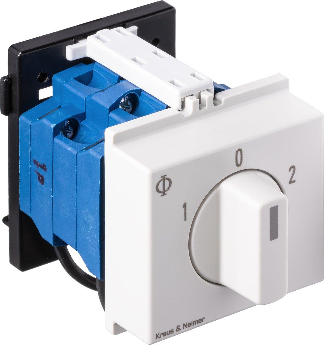 Umschalter mit 0-Stellung 3polig 60° 45mm-Schnappbefestigung