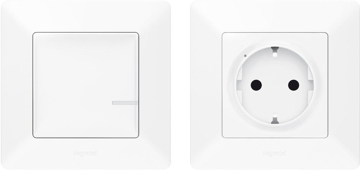 STAND-ALONE-SET Steckdose + Sender Valena Life with Netatmo Ultraweiss