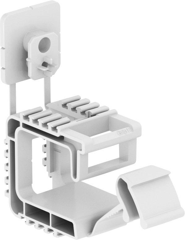 Grip-Sammelhalterung 10x NYM3x1,5 PP lichtgrau RAL 7035