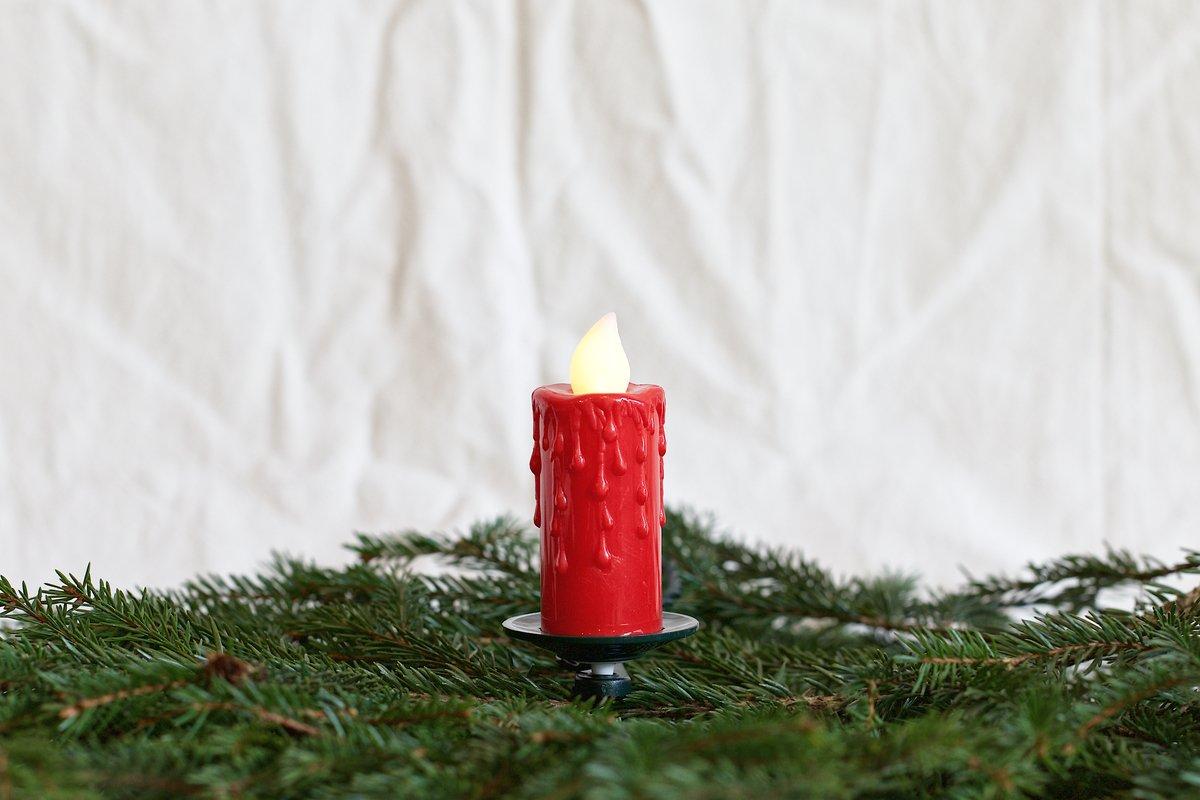 LED Adventskranzlichterkette 4-tlg. gelb nicht austauschbar rot