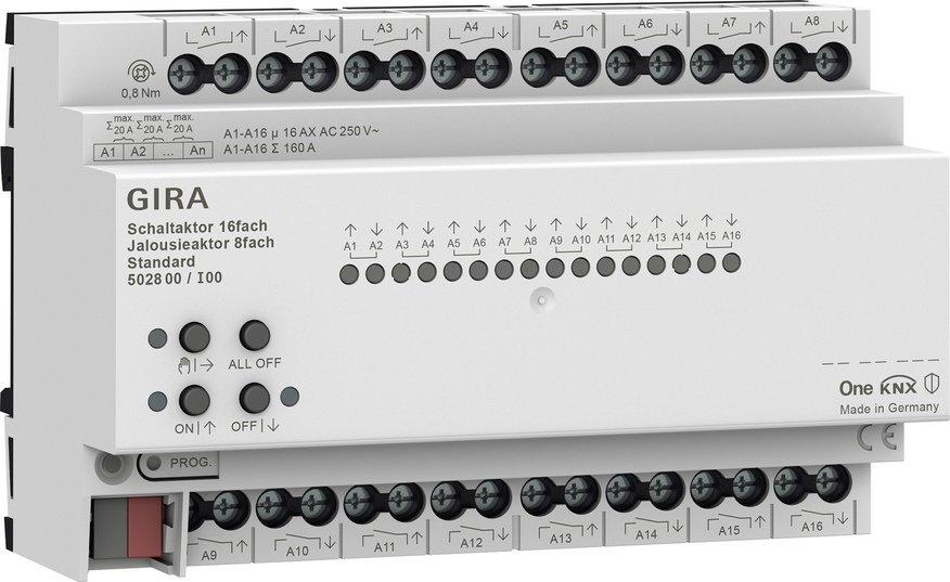 Schalt-/Jal.aktor 16f/8f 16 A REG Std KNX Secure