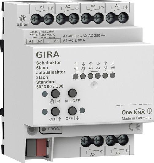 Schalt-/Jalousieaktor 6f/3f 16 A REG Std KNX Secure