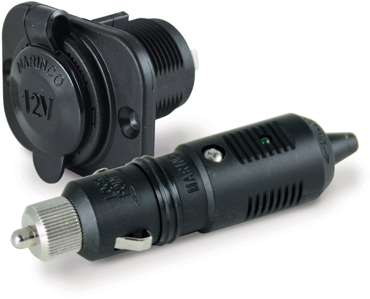 12 V Set bestehend aus Buchse und Stecker (Zigarettenanzünder)