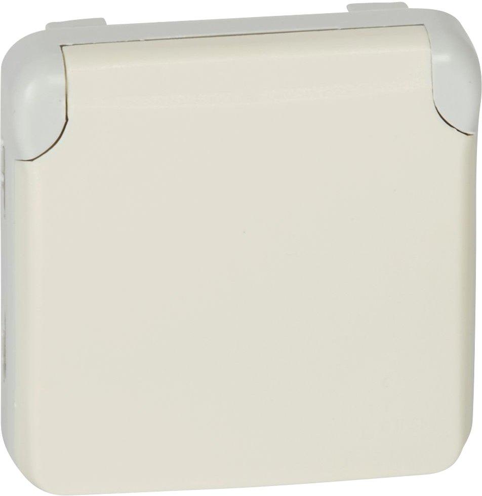 SCHUKO Steckdose 1-fach IP44 Feuchtraum Modular Plexo 55 weiß